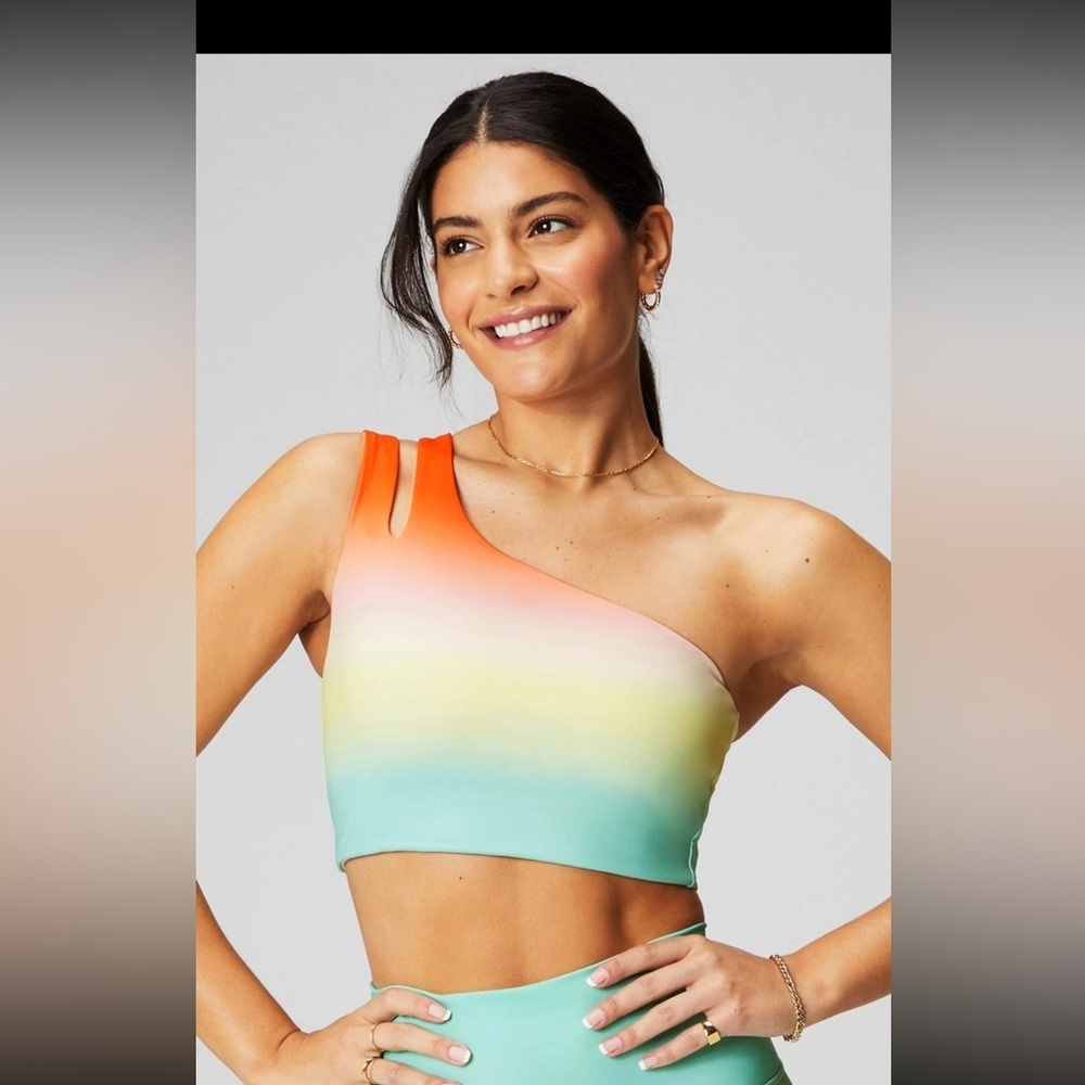 NWT Fabletics Asymmetrical Double Strap Midi Bra size XS